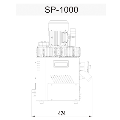 SP1000 Suction Unit: Side View