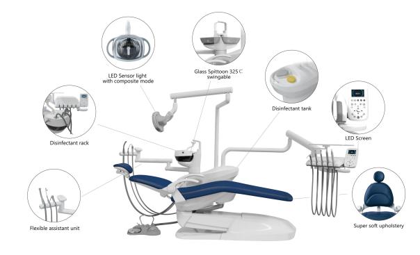 2021 New Version Dental Chair  AJ25 Automatyczne krzesło dezynfekcyjne 