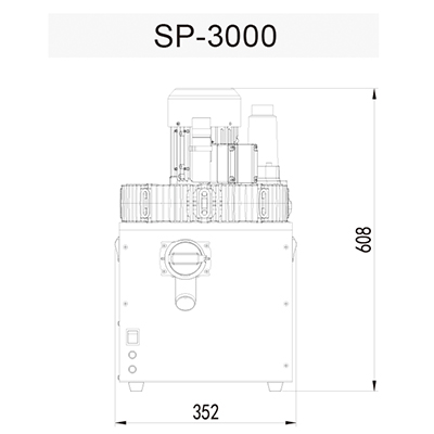 SP3000 Suction Unit: Front View